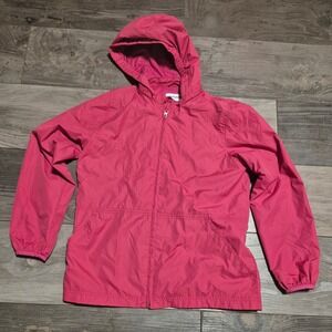 Magellan Outdoors Girls Red Hooded Lightweight Jacket Full Zip Size XL 16